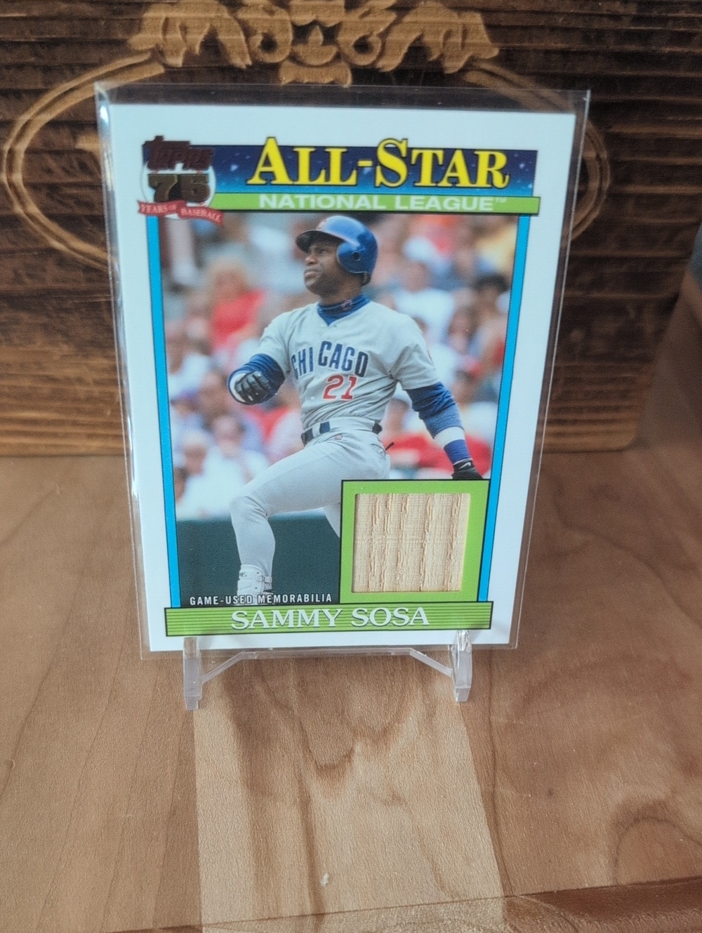 2026 Topps Sammy Sosa Game Used Baseball Bat Relic Card Cubs